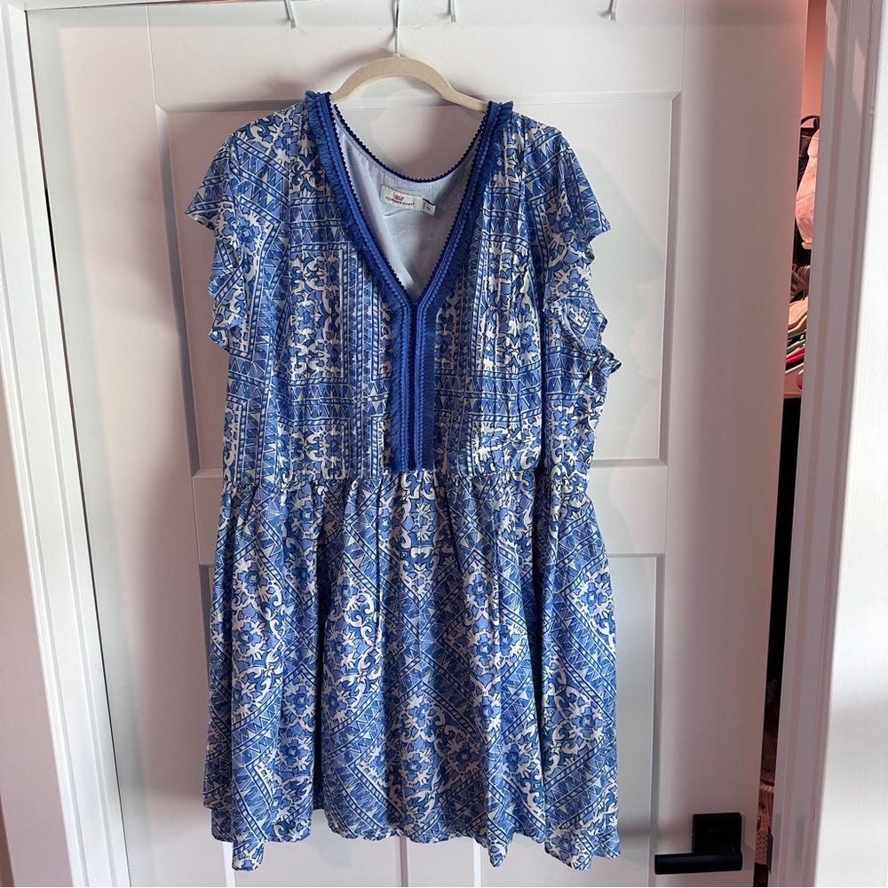 Vineyard Vines Nora Pin-tuck Flutter Sleeve Dress